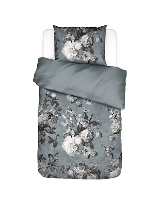 ESSENZA | Satin Bettwäsche 70x90cm / 140x200cm FLOOR Global Grey | 